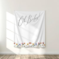 Colourful Wildflower Oh Baby Backdrop