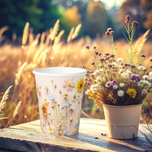 Colourful Wildflower Party Paper Cups