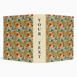 Colourful Wildflower Pattern Style #1 Binder