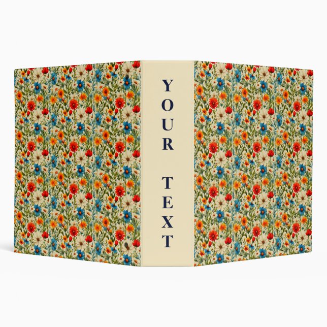 Colourful Wildflower Pattern Style #1 Binder (Background)