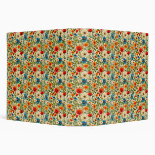 Colourful Wildflower Pattern Style #2 Binder
