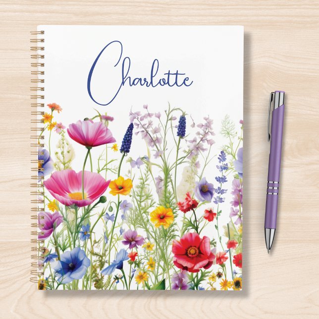 Colourful Wildflower Personalized Name Gift Planner (Creator Uploaded)