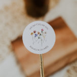 Colourful Wildflower Return Address Envelope Seals<br><div class="desc">These colourful wildflower return address envelope seals are perfect for your simple, whimsical boho rainbow summer party. The bright, enchanted pink, yellow, orange, and gold colour florals give this product the feel of a minimalist elegant vintage hippie spring garden. The modern design is artsy and delicate, portraying a classic earthy...</div>