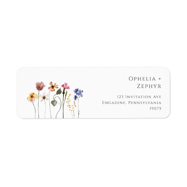 Colourful Wildflower | Return Address Label (Front)
