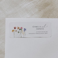 Colourful Wildflower | Return Address Label