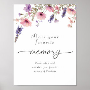 Colourful Wildflower "Share your favourite memory" Poster