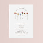 Colourful Wildflower Sixth Birthday Party  Invitation<br><div class="desc">This colourful wildflower sixth birthday party invitation is perfect for your simple, whimsical, boho rainbow summer celebration. The bright, enchanted pink, yellow, orange, and gold colour florals give this product the feel of a minimalist, elegant, vintage hippie spring garden. The modern design is artsy and delicate, portraying a classic earthy...</div>