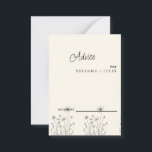 Colourful Wildflower Wedding Advice Card<br><div class="desc">This is Beautiful elegant wildflower Wedding Advice Card. This colourful wildflower wedding advice card is perfect for your simple,  whimsical boho rainbow summer wedding. It is perfect as wedding place cards,  business cards and more. Click on the customize it button to personalize the design.</div>