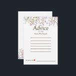 Colourful Wildflower Wedding Advice Card<br><div class="desc">This is Beautiful elegant wildflower Wedding Advice Card. This colourful wildflower wedding advice card is perfect for your simple,  whimsical boho rainbow summer wedding. It is perfect as wedding place cards,  business cards and more. Click on the customize it button to personalize the design.</div>