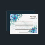 Colourful Wildflower Wedding Advice Card<br><div class="desc">This is Beautiful elegant wildflower Wedding Advice Card. This colourful wildflower wedding advice card is perfect for your simple,  whimsical boho rainbow summer wedding. It is perfect as wedding place cards,  business cards and more. Click on the customize it button to personalize the design.</div>