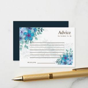 Colourful Wildflower Wedding Advice Card