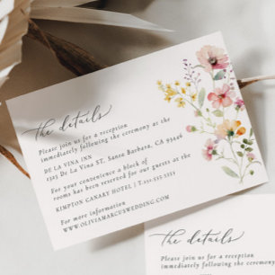 Colourful Wildflower Wedding Details Enclosure Car