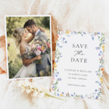 Colourful Wildflower Wedding Photo