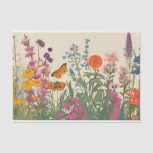 Colourful Wildflowers and Butterflies  Tissue Paper