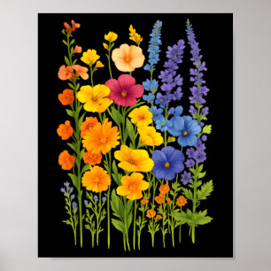 Colourful Wildflowers Bloom Poster