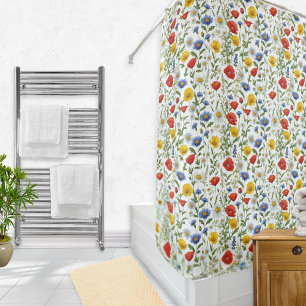Colourful Wildflowers Bright Fresh Floral Patterne