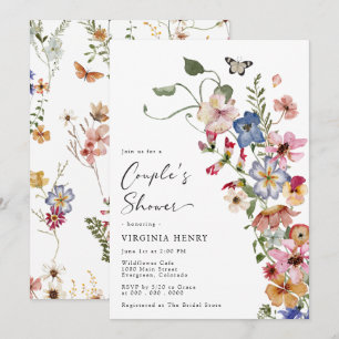 Colourful Wildflowers Couples Shower Invitation