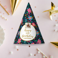 Colourful Wildflowers Custom Photo Happy Birthday