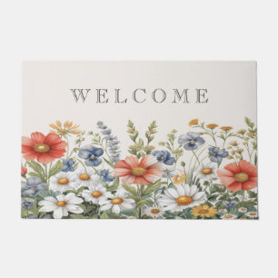 Colourful Wildflowers Doormat