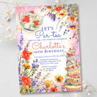 Colourful Wildflowers Floral Par Tea Party Birthda