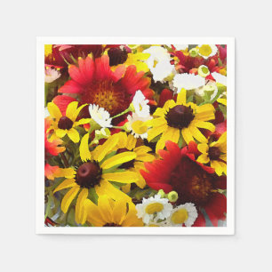 Colourful Wildflowers Impressionist Style Decoupag Napkin