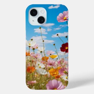 Colourful Wildflowers in Spring iPhone 15 Case
