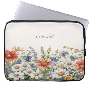 Colourful Wildflowers Laptop Sleeve