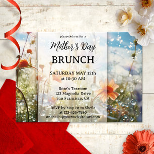 Colourful Wildflowers Mothers Day Brunch Invitatio Invitation