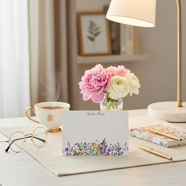 Colourful wildflowers personalized card (Creator Uploaded)