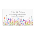 colourful wildflowers return address labels 