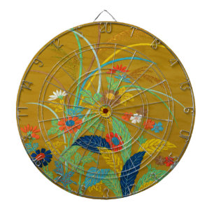 Colourful wildflowers,The Ornamental Arts of Japan Dartboard