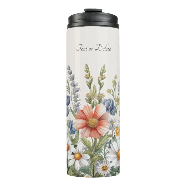Colourful Wildflowers Thermal Tumbler (Front)