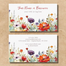 Colourful Wildflowers Vibrant Flower Garden Floral