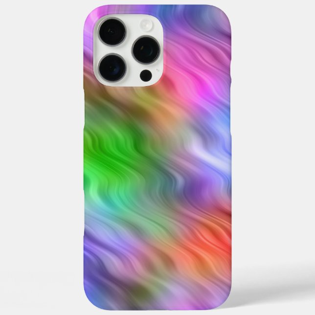 Colourful Wildflowers Wavy Texture Case-Mate iPhone Case (Back)