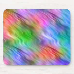 Colourful Wildflowers Wavy Texture Mouse Pad
