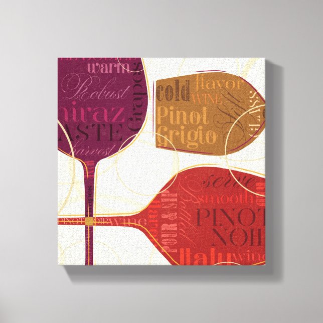 Colourful Wine Canvas Print (Front)