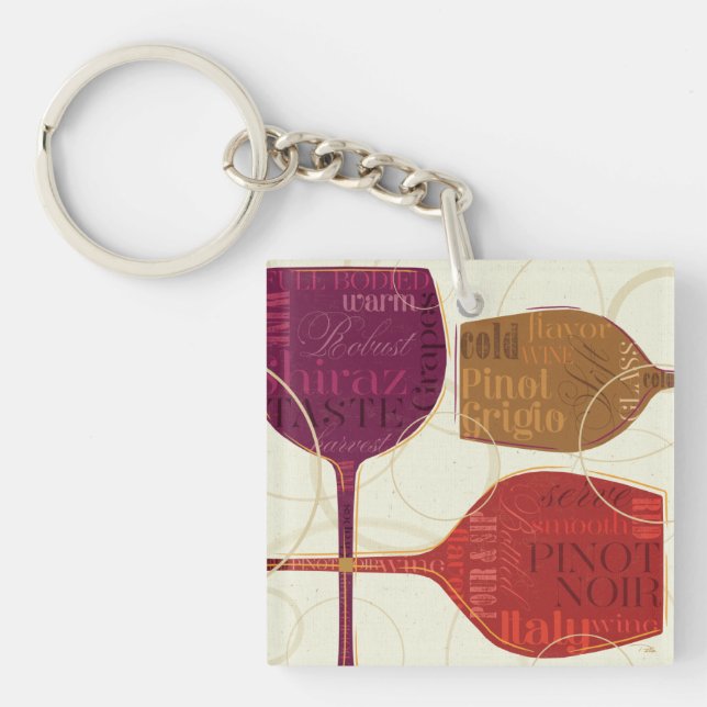 Colourful Wine Keychain (Front)