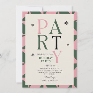 Colourful Winter Merry Christmas Holiday Party   Invitation