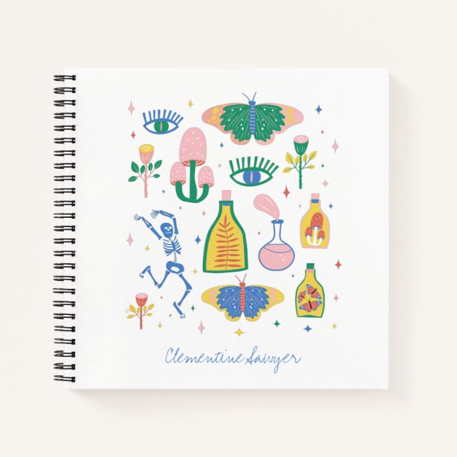 Colourful Witchy Magic Potion Personalized  Notebook (Front)