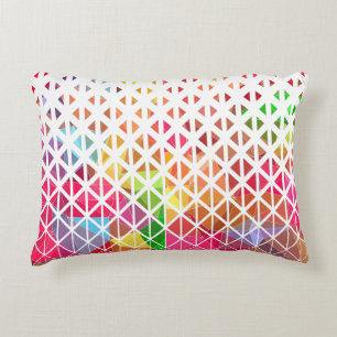 Colourful with a geometric pattern accent pillow