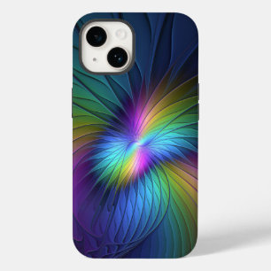 Colourful With Blue Modern Abstract Fractal Art Case-Mate iPhone 14 Case