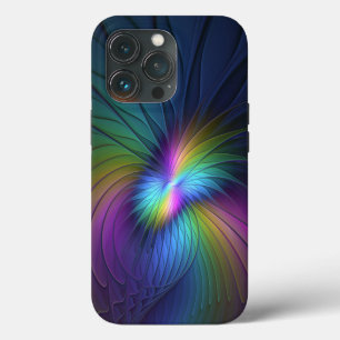 Colourful With Blue Modern Abstract Fractal Art iPhone 13 Pro Case