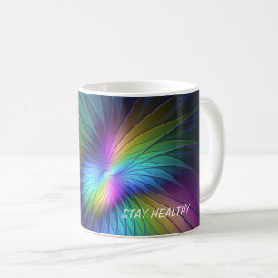 Colourful With Blue Modern Abstract Fractal Art Coffee Mug