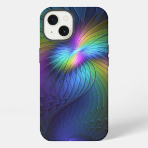 Colourful With Blue Modern Abstract Fractal Art iPhone 13 Case