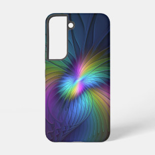 Colourful With Blue Modern Abstract Fractal Art Samsung Galaxy Case