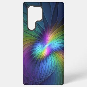Colourful With Blue Modern Abstract Fractal Art Samsung Galaxy Case