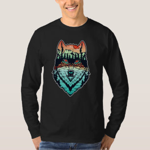 Colourful Wolf Head Trendy Cool Street Art T-Shirt
