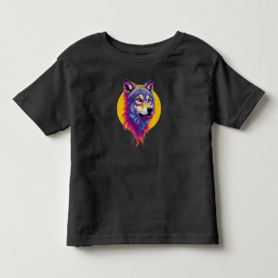 Colourful Wolf portrait Toddler T-shirt