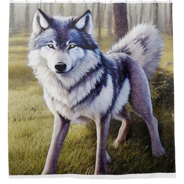 Colourful Wolf Standing    (Front)