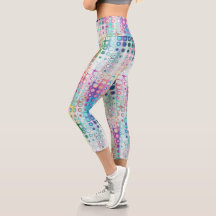 Colourful Womens Leggings With Abstract Printed Ar